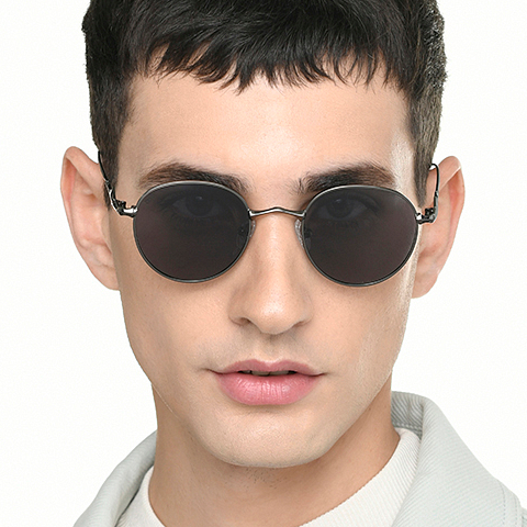 Vincent Chase Polarized Mid Gunmetal Full Rim Round left side