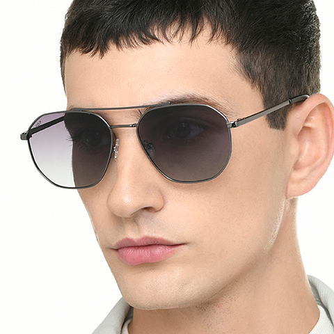 Vincent Chase Polarized Mid Gunmetal Full Rim Geometric left side