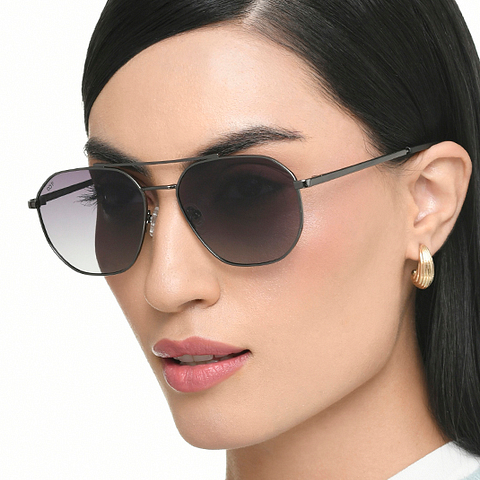 Vincent Chase Polarized Mid Gunmetal Full Rim Geometric left side