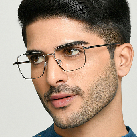 Vincent Chase Mid Gunmetal Full Rim Square left side