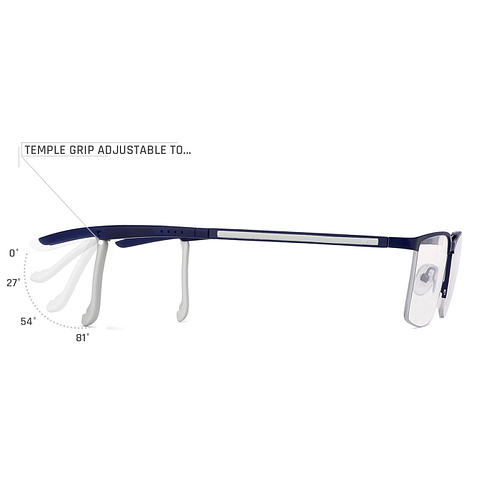 New Balance Sky Blue Half Rim Rectangle left side