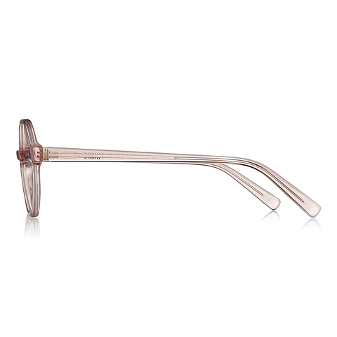 +NICHE Pink Transparent Full Rim Polygon left side