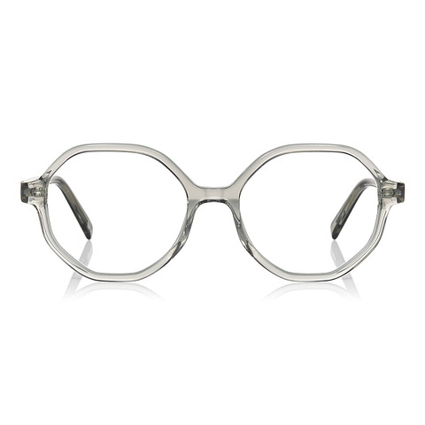 +NICHE Crystal Transparent Full Rim Polygon left side