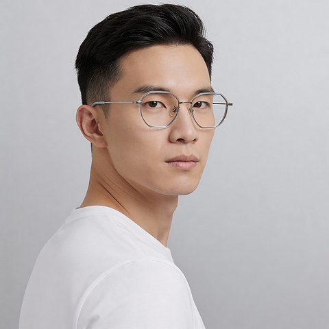 +NICHE Light Gunmetal Full Rim Polygon left side