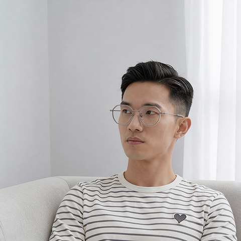 +NICHE Light Gunmetal Full Rim Polygon left side