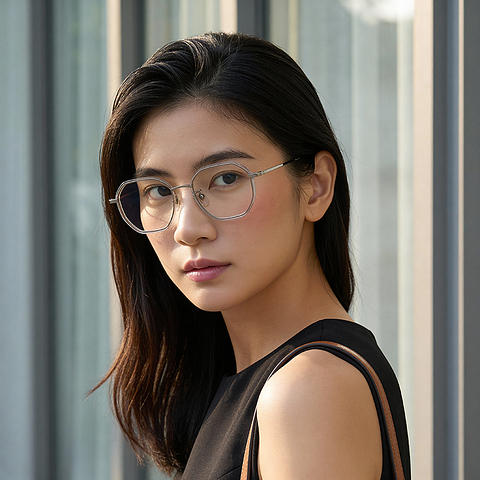 +NICHE Light Gunmetal Full Rim Polygon left side