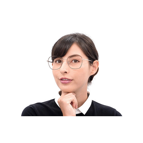 +NICHE Light Brown Full Rim Polygon left side