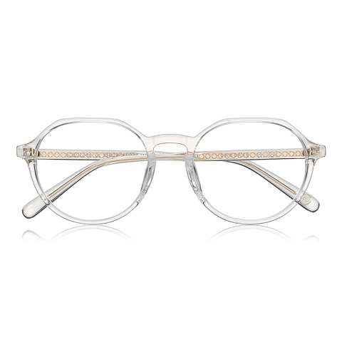 +NICHE Crystal Transparent Full Rim Boston right side