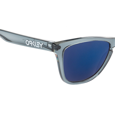 Oakley Gray Transparent Full Rim Square left side Oakley Gray Transparent Full Rim Square left side