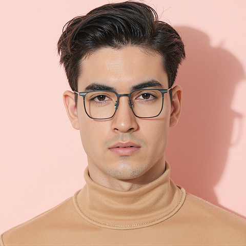 OWNDAYS Black Full Rim Square left side