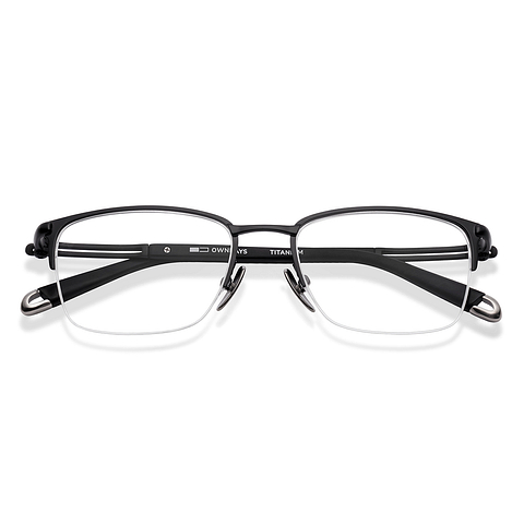 OWNDAYS Online Black Half Rim Rectangle left side OWNDAYS Online Black Half Rim Rectangle left side