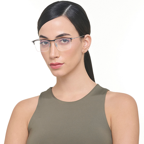 OWNDAYS Online Black Half Rim Rectangle left side OWNDAYS Online Black Half Rim Rectangle left side