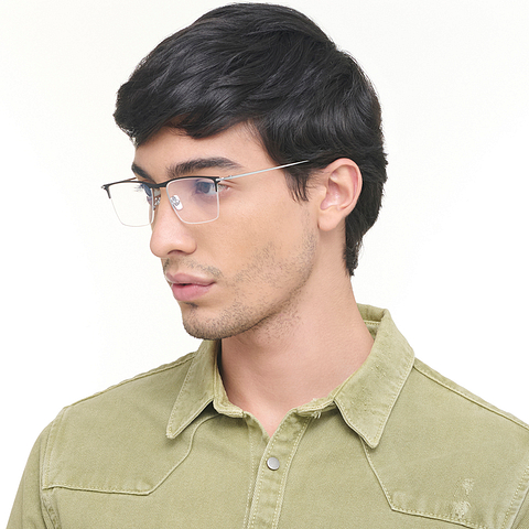 OWNDAYS Online Black Half Rim Rectangle left side OWNDAYS Online Black Half Rim Rectangle left side