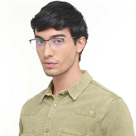 OWNDAYS Online Black Half Rim Rectangle right side OWNDAYS Online Black Half Rim Rectangle right side