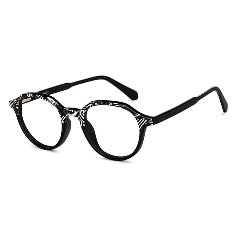 OJOS Black Full Rim Round right side