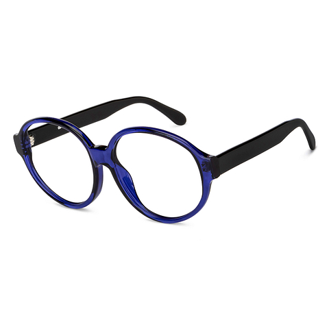 OJOS Sky Blue Full Rim Round right side