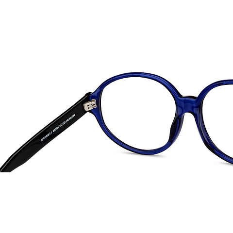 OJOS Sky Blue Full Rim Round right side