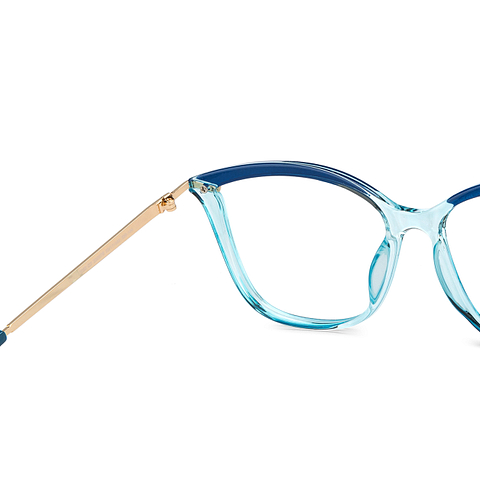 OJOS Sky Blue Full Rim Cat Eye right side