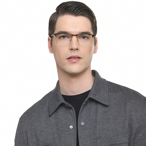 OWNDAYS Online Black Full Rim Rectangle left side