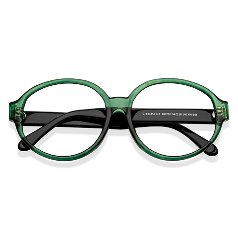 OJOS Green Full Rim Round left side