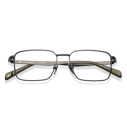 OWNDAYS Online Mid Gunmetal Full Rim Rectangle left side