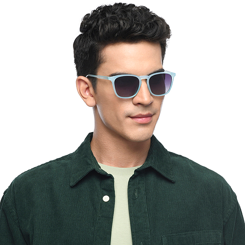 OJOS Sky Blue Full Rim Square left side OJOS Sky Blue Full Rim Square left side