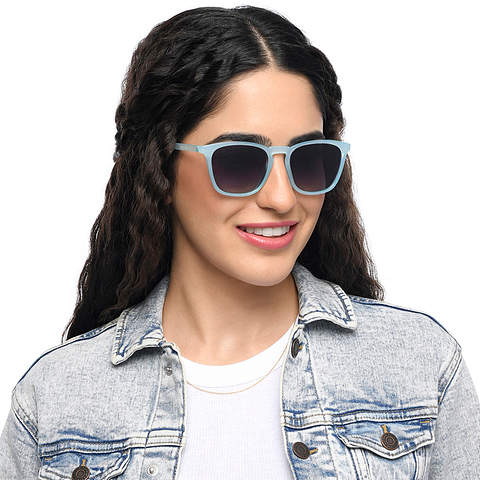 OJOS Sky Blue Full Rim Square left side OJOS Sky Blue Full Rim Square left side