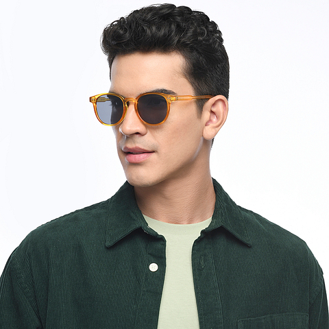 OJOS Yellow Transparent Full Rim Round right side OJOS Yellow Transparent Full Rim Round right side