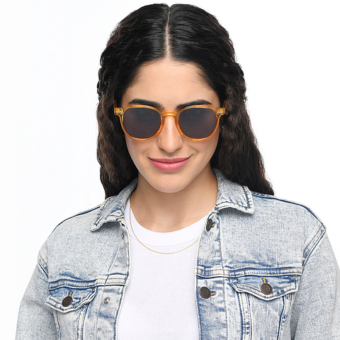 OJOS Yellow Transparent Full Rim Round right side OJOS Yellow Transparent Full Rim Round right side