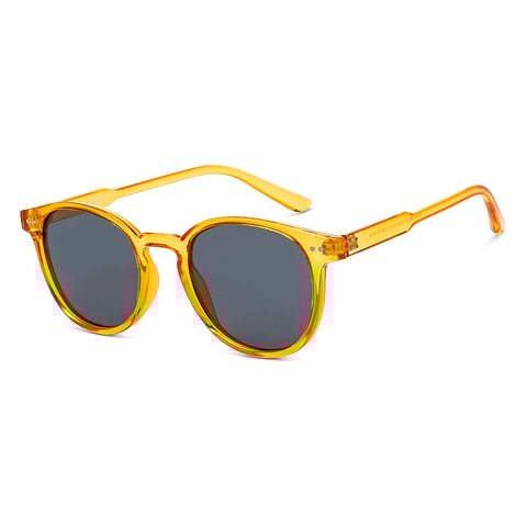 OJOS Yellow Transparent Full Rim Round left side OJOS Yellow Transparent Full Rim Round left side
