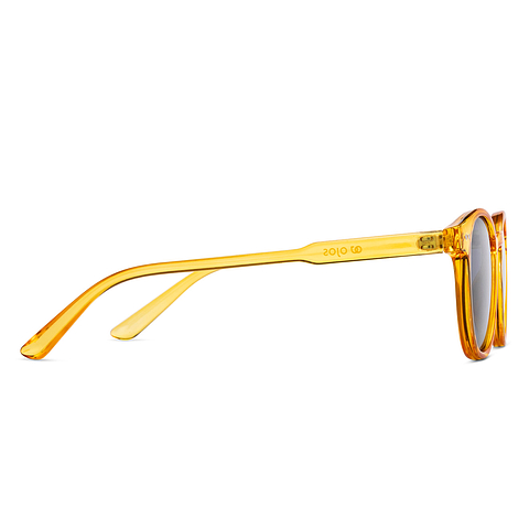 OJOS Yellow Transparent Full Rim Round left side OJOS Yellow Transparent Full Rim Round left side