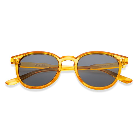 OJOS Yellow Transparent Full Rim Round left side OJOS Yellow Transparent Full Rim Round left side