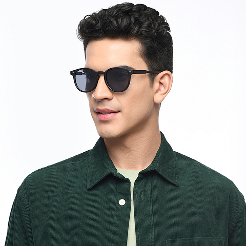 OJOS Dark Gunmetal Full Rim Round left side