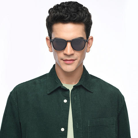 OJOS Dark Gunmetal Full Rim Round right side