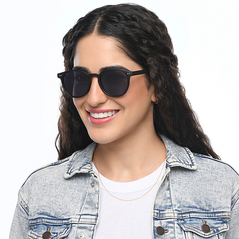 OJOS Dark Gunmetal Full Rim Round left side