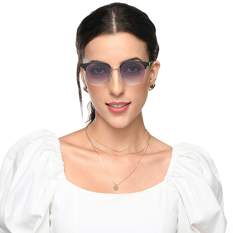 OJOS Silver Full Rim Round left side