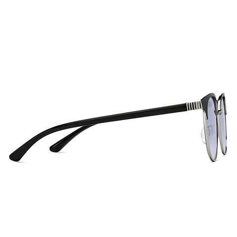 OJOS Silver Full Rim Round left side