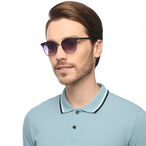 OJOS Dark Gunmetal Full Rim Round left side