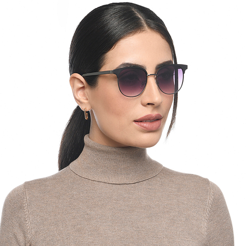 OJOS Dark Gunmetal Full Rim Round left side