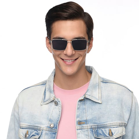 OJOS Silver Full Rim Square right side