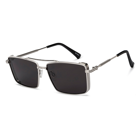 OJOS Silver Full Rim Square left side