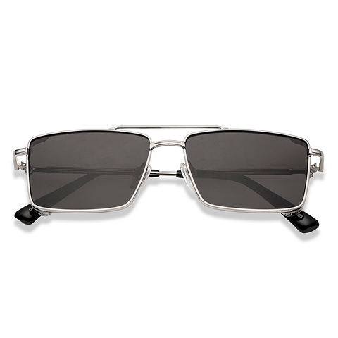 OJOS Silver Full Rim Square left side