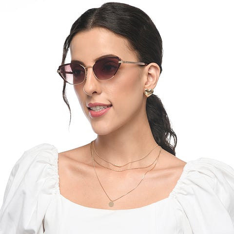 OJOS Gold Full Rim Cat Eye right side