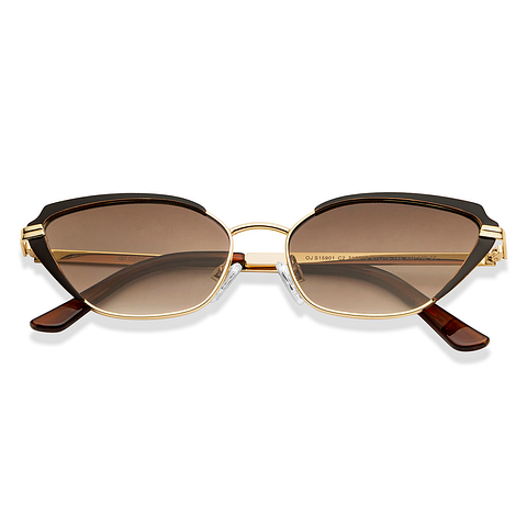 OJOS Gold Full Rim Cat Eye left side