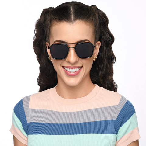 OJOS Black Full Rim Geometric right side