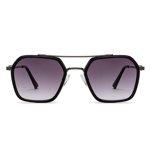 OJOS Dark Gunmetal Full Rim Geometric left side