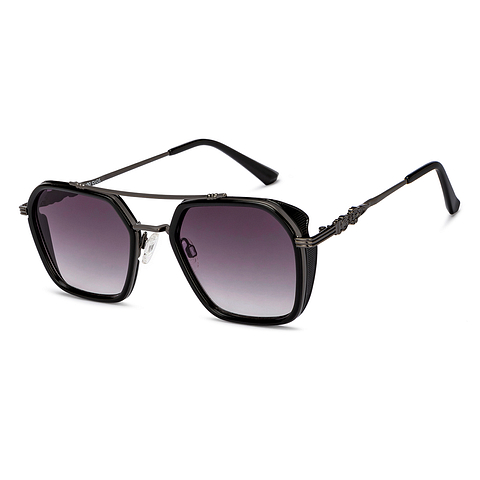 OJOS Dark Gunmetal Full Rim Geometric right side