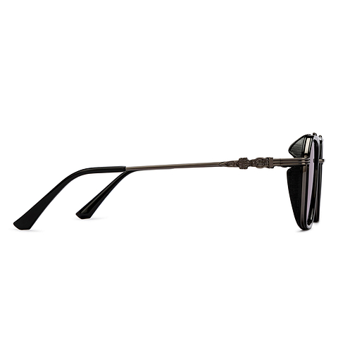OJOS Dark Gunmetal Full Rim Geometric left side