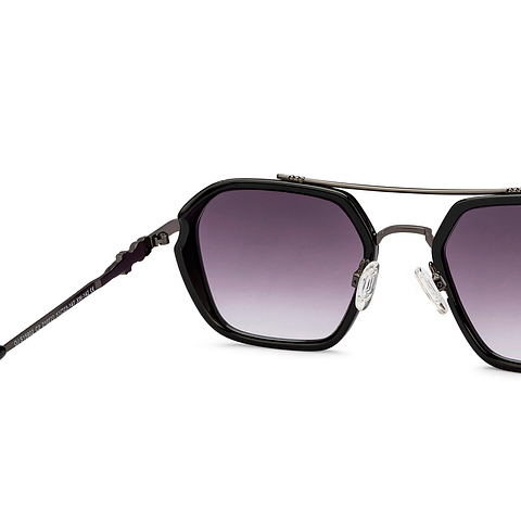 OJOS Dark Gunmetal Full Rim Geometric right side