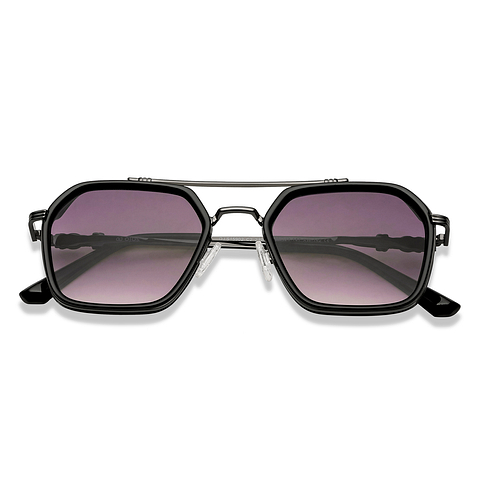 OJOS Dark Gunmetal Full Rim Geometric left side